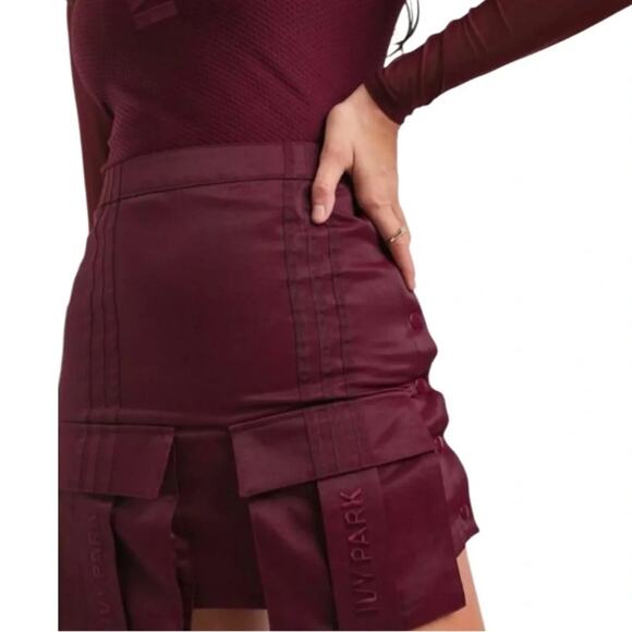 Adidas x Ivy Park Maroon Skirt Size Small NWT - Picture 6 of 12